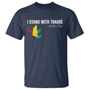 I Stand With Traoré T Shirt Burkina Faso Peace Dove