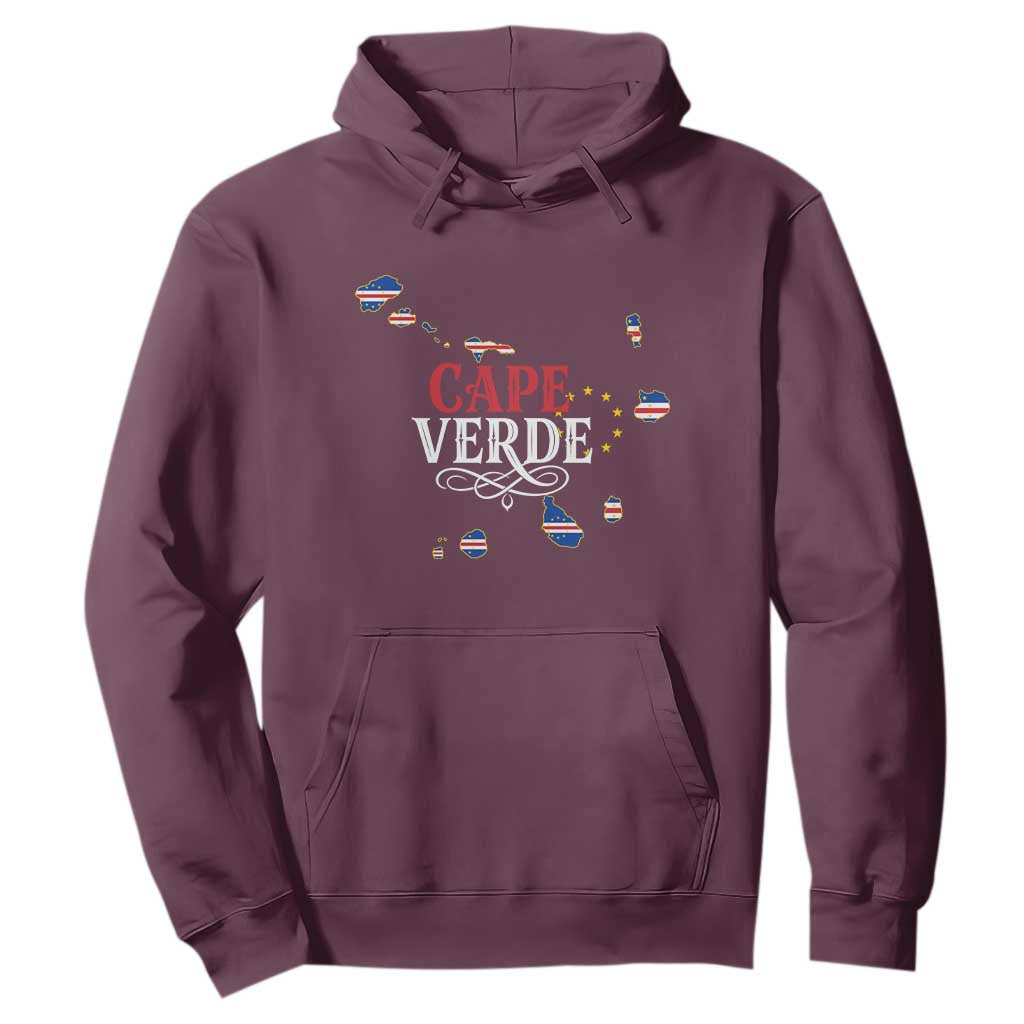 Cabo Verde Islands Flag Map Hoodie Cape Verde Vintage Pride