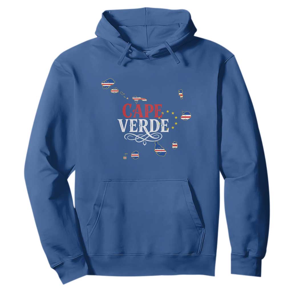 Cabo Verde Islands Flag Map Hoodie Cape Verde Vintage Pride