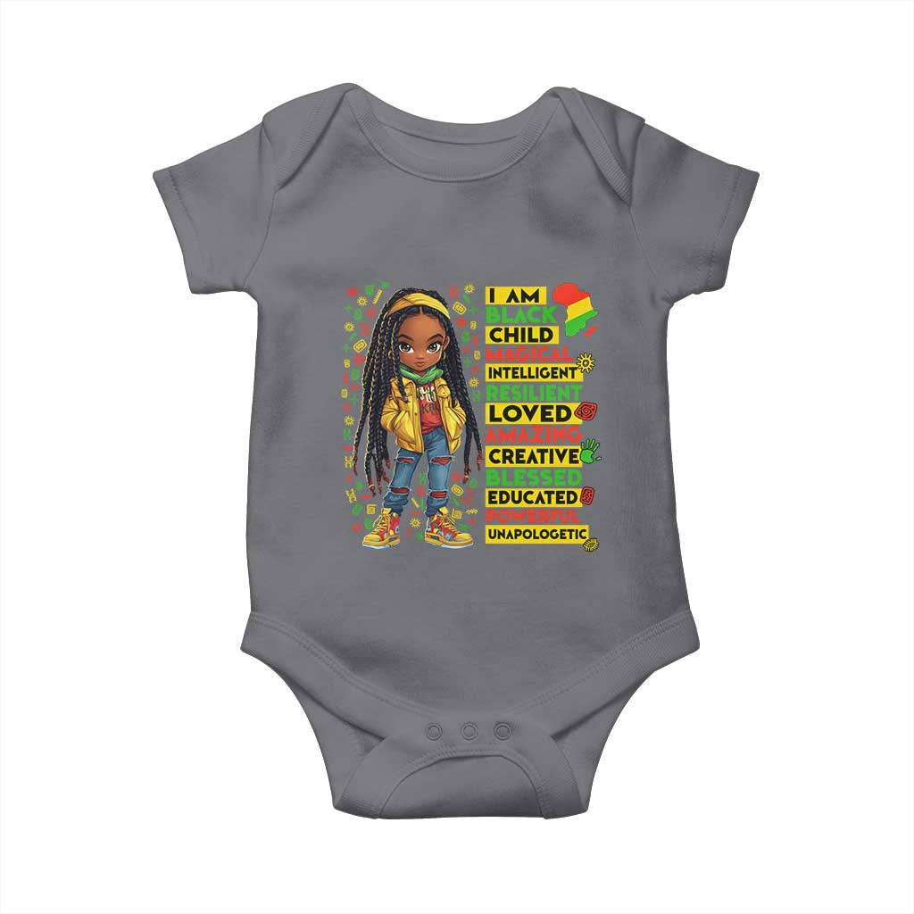 I Am Black Child Locd Girl Baby Onesie African Pride Black History Month