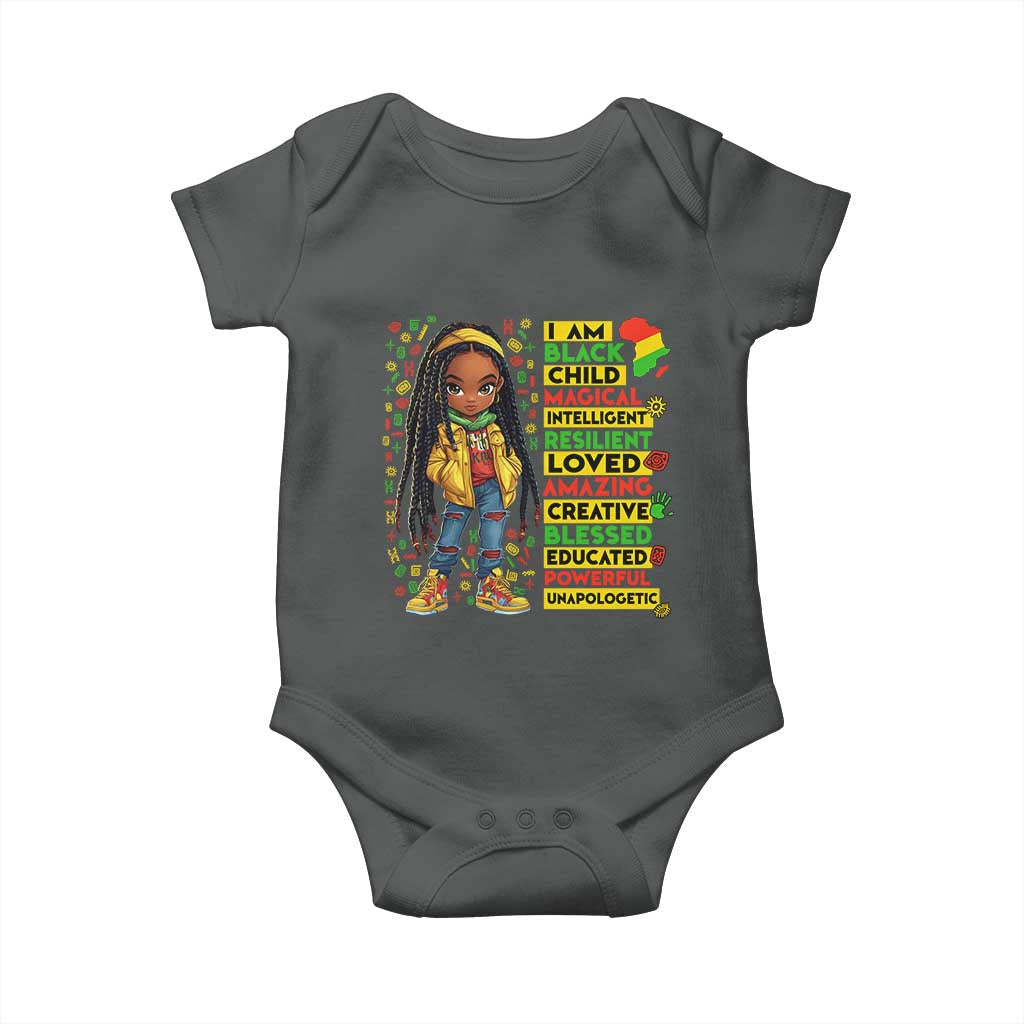 I Am Black Child Locd Girl Baby Onesie African Pride Black History Month