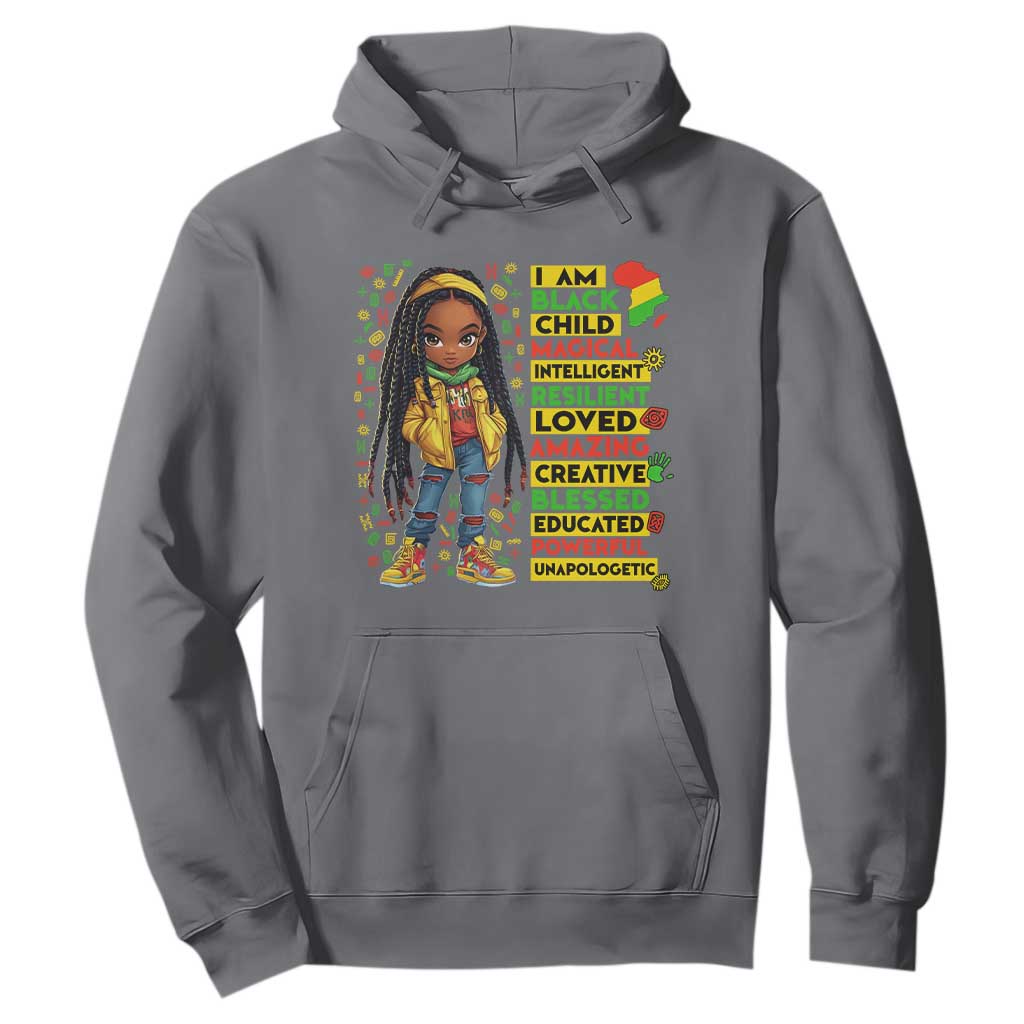 I Am Black Child Locd Girl Hoodie African Pride Black History Month