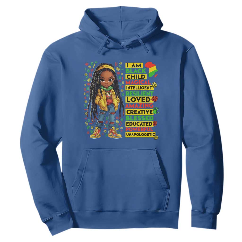 I Am Black Child Locd Girl Hoodie African Pride Black History Month