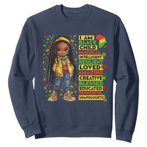 I Am Black Child Locd Girl Sweatshirt African Pride Black History Month