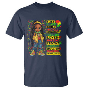 I Am Black Child Locd Girl T Shirt African Pride Black History Month