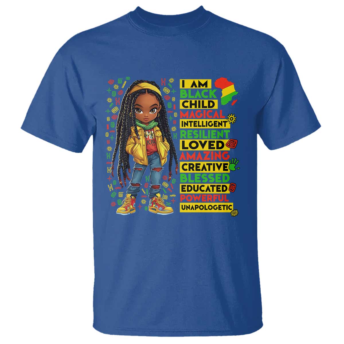 I Am Black Child Locd Girl T Shirt African Pride Black History Month