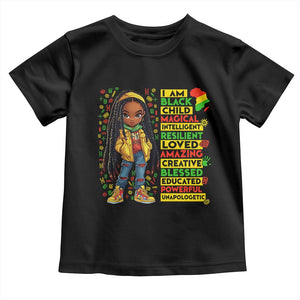I Am Black Child Locd Girl Toddler T Shirt African Pride Black History Month