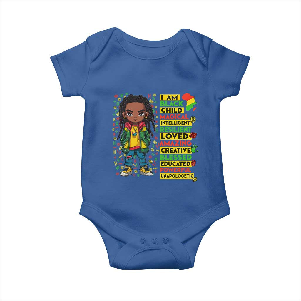 I Am Black Child Locd Boy Baby Onesie African Pride Black History Month