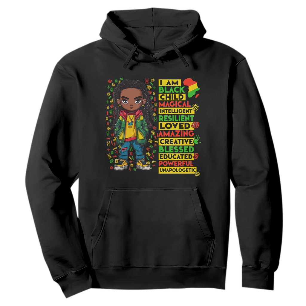 I Am Black Child Locd Boy Hoodie African Pride Black History Month