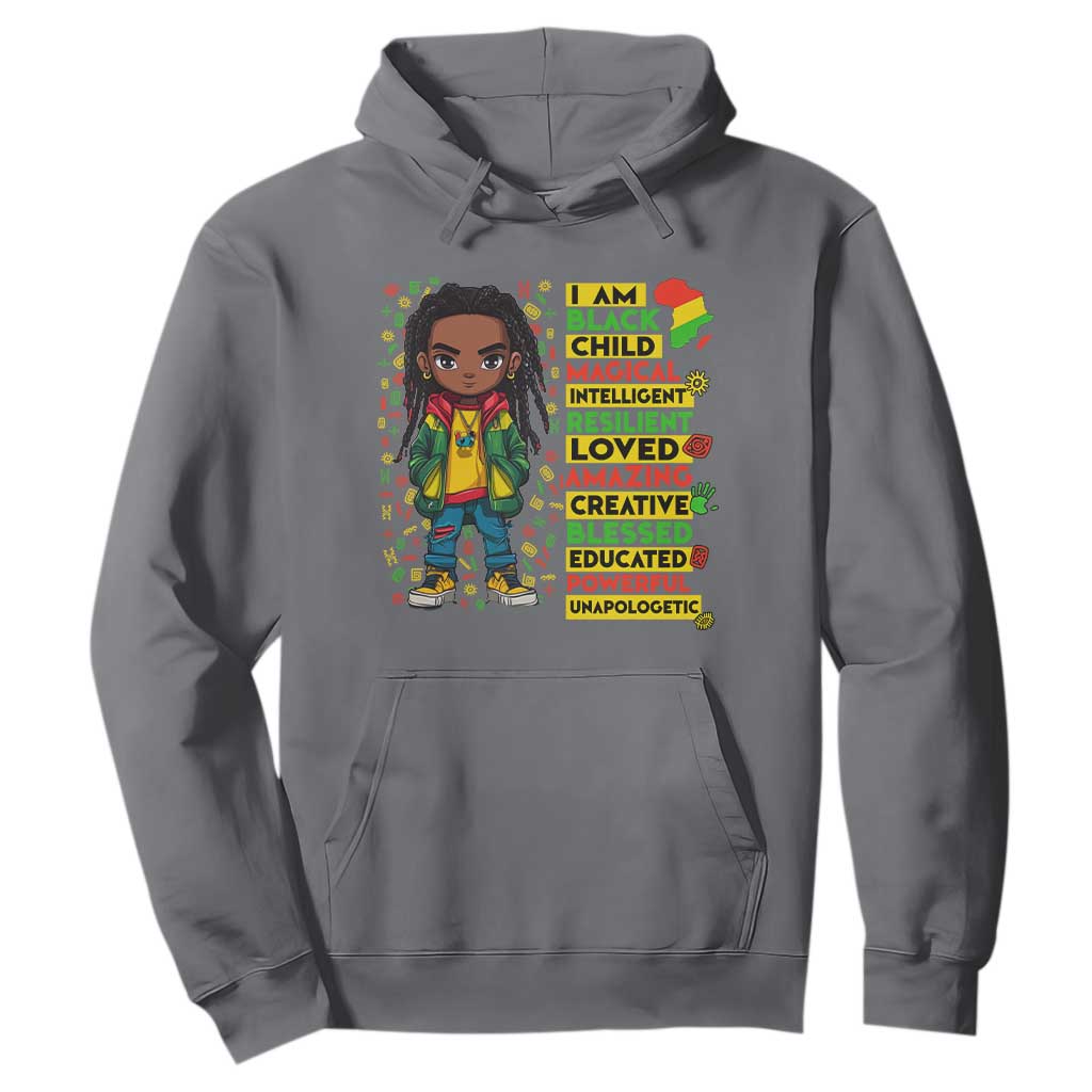 I Am Black Child Locd Boy Hoodie African Pride Black History Month
