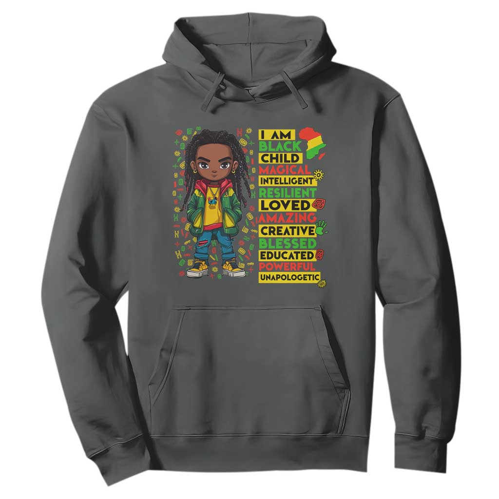 I Am Black Child Locd Boy Hoodie African Pride Black History Month