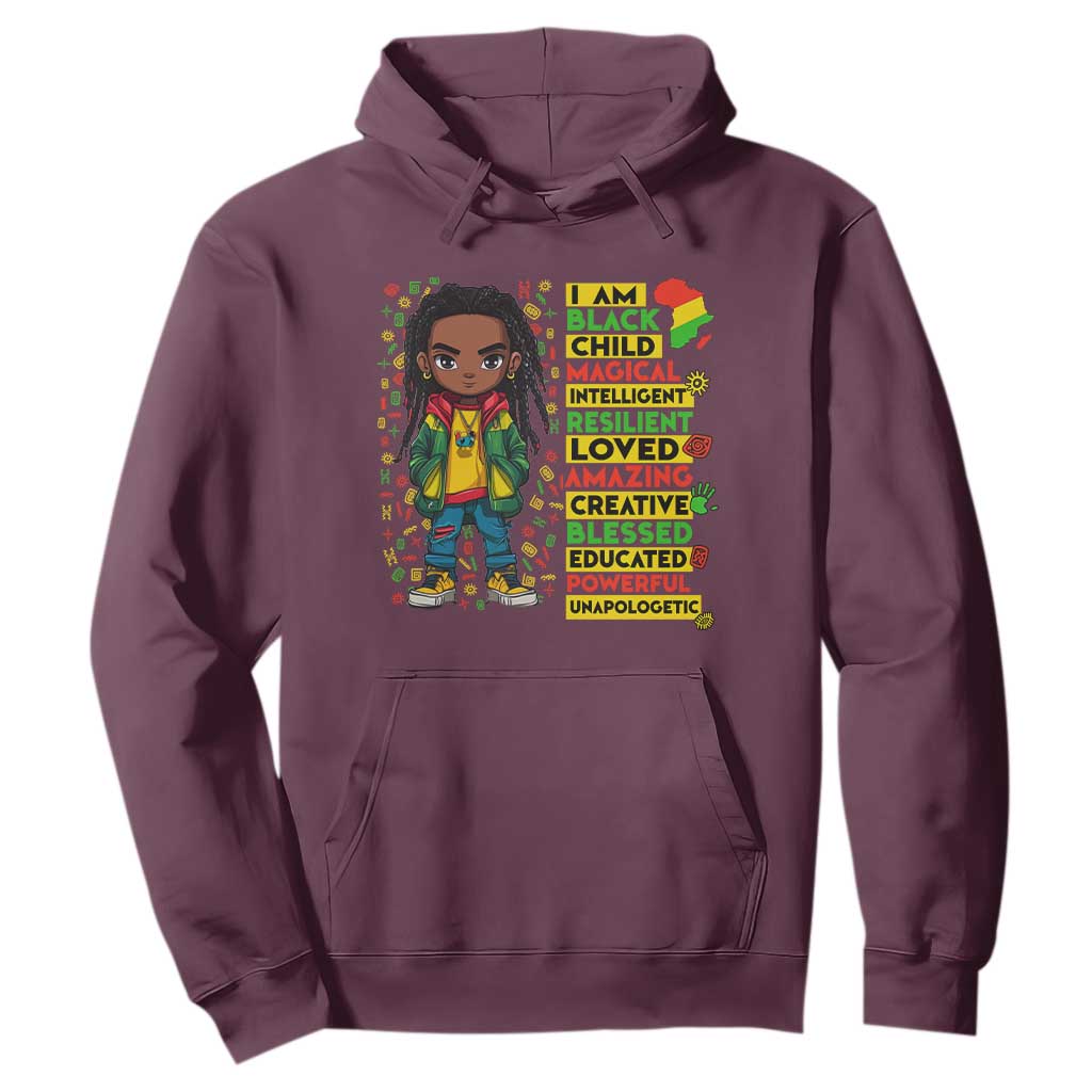 I Am Black Child Locd Boy Hoodie African Pride Black History Month