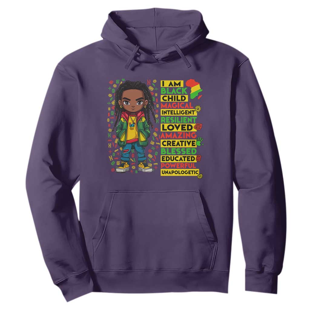 I Am Black Child Locd Boy Hoodie African Pride Black History Month