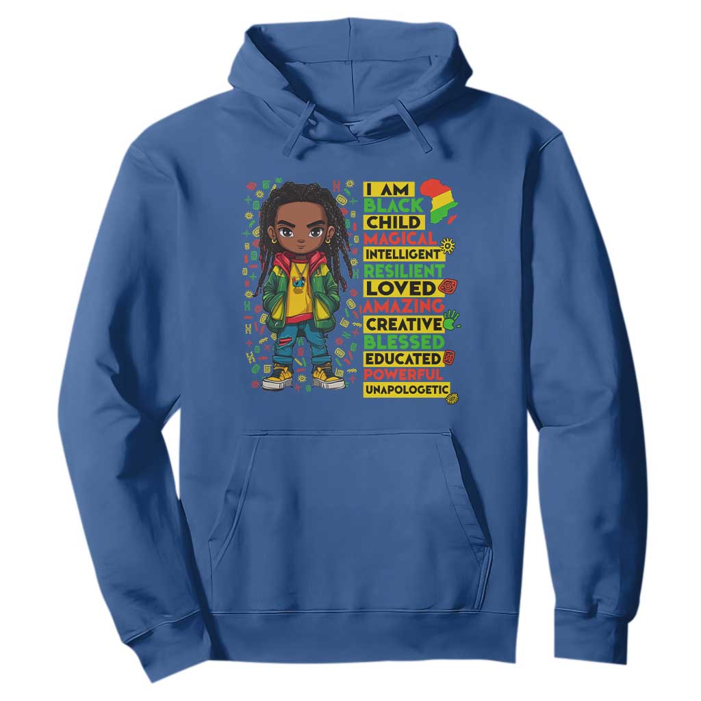 I Am Black Child Locd Boy Hoodie African Pride Black History Month