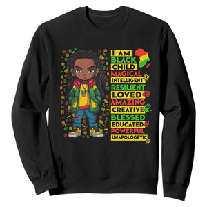 I Am Black Child Locd Boy Sweatshirt African Pride Black History Month