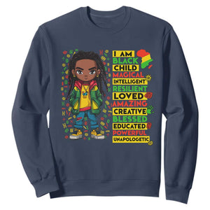 I Am Black Child Locd Boy Sweatshirt African Pride Black History Month