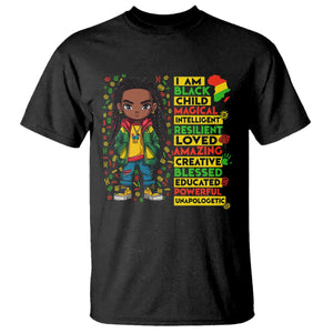 I Am Black Child Locd Boy T Shirt African Pride Black History Month