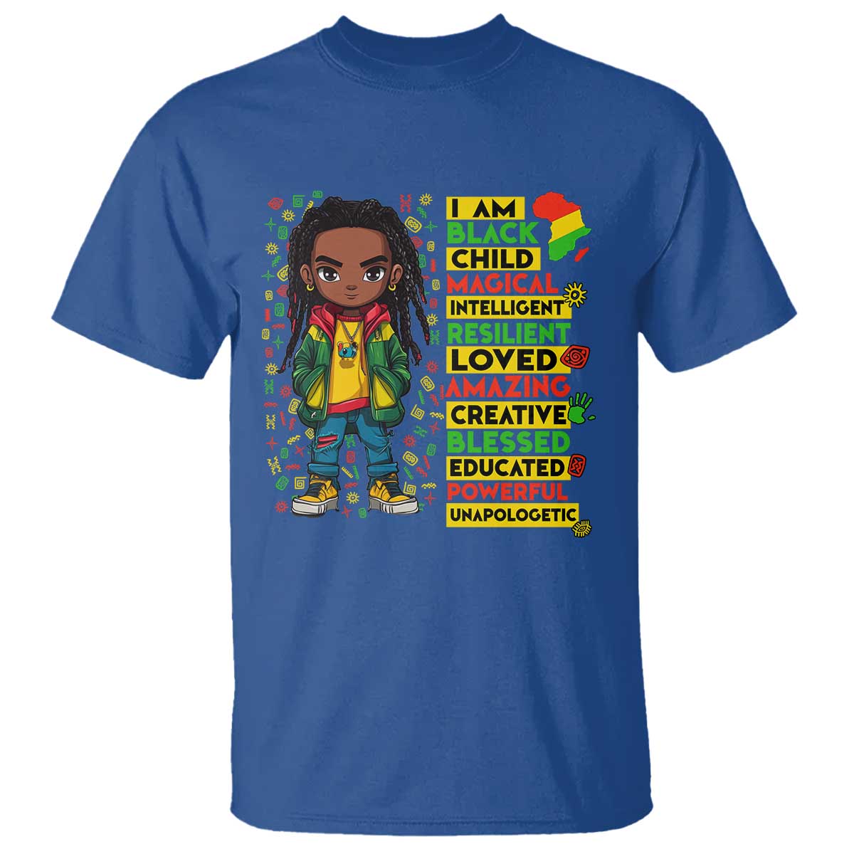 I Am Black Child Locd Boy T Shirt African Pride Black History Month