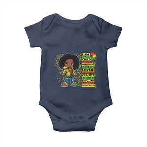 I Am Black Child Afro Girl Baby Onesie African American Pride Black History Month