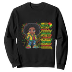 I Am Black Child Afro Girl Sweatshirt African American Pride Black History Month