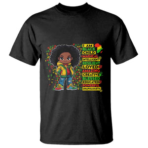 I Am Black Child Afro Girl T Shirt African American Pride Black History Month