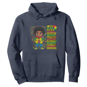 I Am Black Child Afro Boy Hoodie African American Pride Black History Month