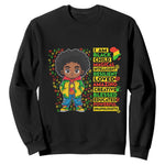 I Am Black Child Afro Boy Sweatshirt African American Pride Black History Month