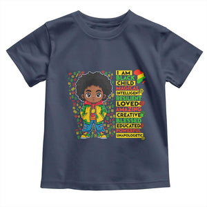 I Am Black Child Afro Boy Toddler T Shirt African American Pride Black History Month
