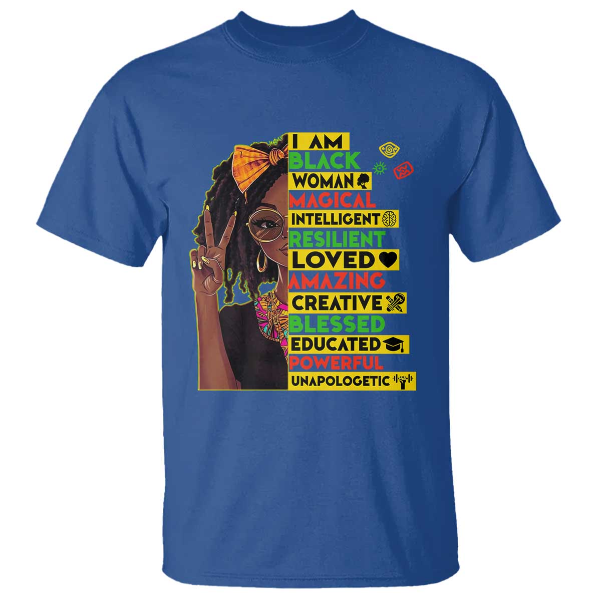 I Am Black Woman With Locd T Shirt African Pride Black History Month