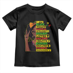 I Am Black Woman With Locd Toddler T Shirt African Pride Black History Month