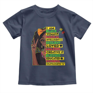 I Am Black Woman With Locd Toddler T Shirt African Pride Black History Month