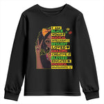I Am Black Woman With Locd Youth Sweatshirt African Pride Black History Month