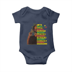 I Am Black Man With Locd Baby Onesie Cool African Pride Black History Month
