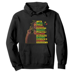 I Am Black Man With Locd Hoodie Cool African Pride Black History Month