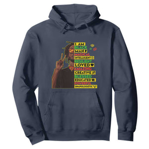 I Am Black Man With Locd Hoodie Cool African Pride Black History Month
