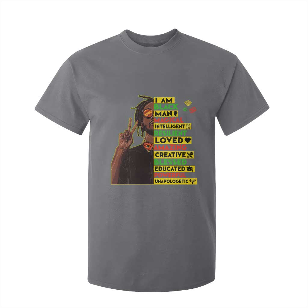 I Am Black Man With Locd T Shirt For Kid Cool African Pride Black History Month