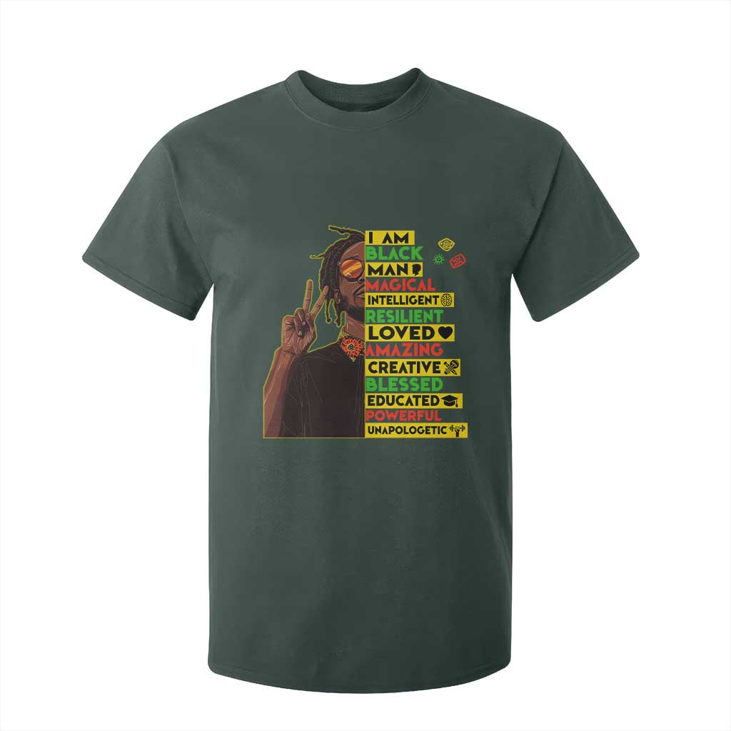 I Am Black Man With Locd T Shirt For Kid Cool African Pride Black History Month