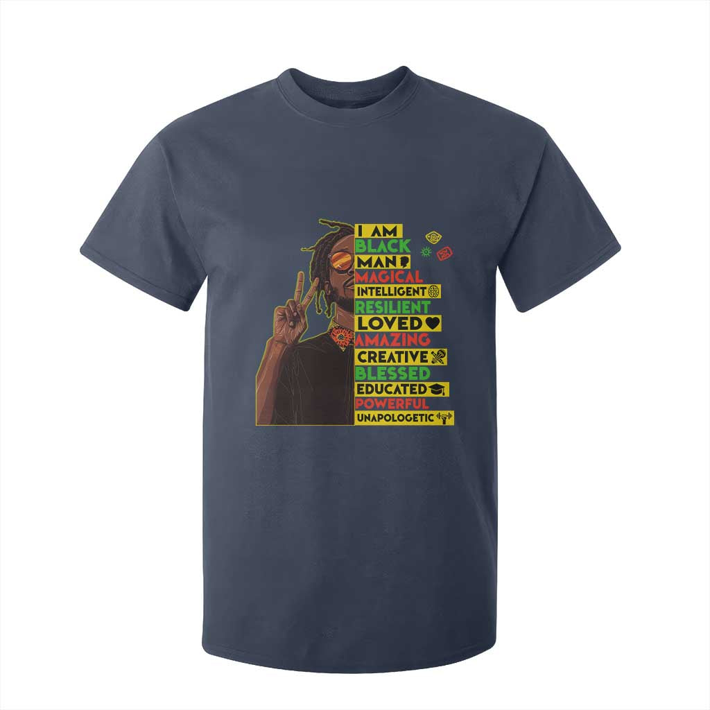 I Am Black Man With Locd T Shirt For Kid Cool African Pride Black History Month