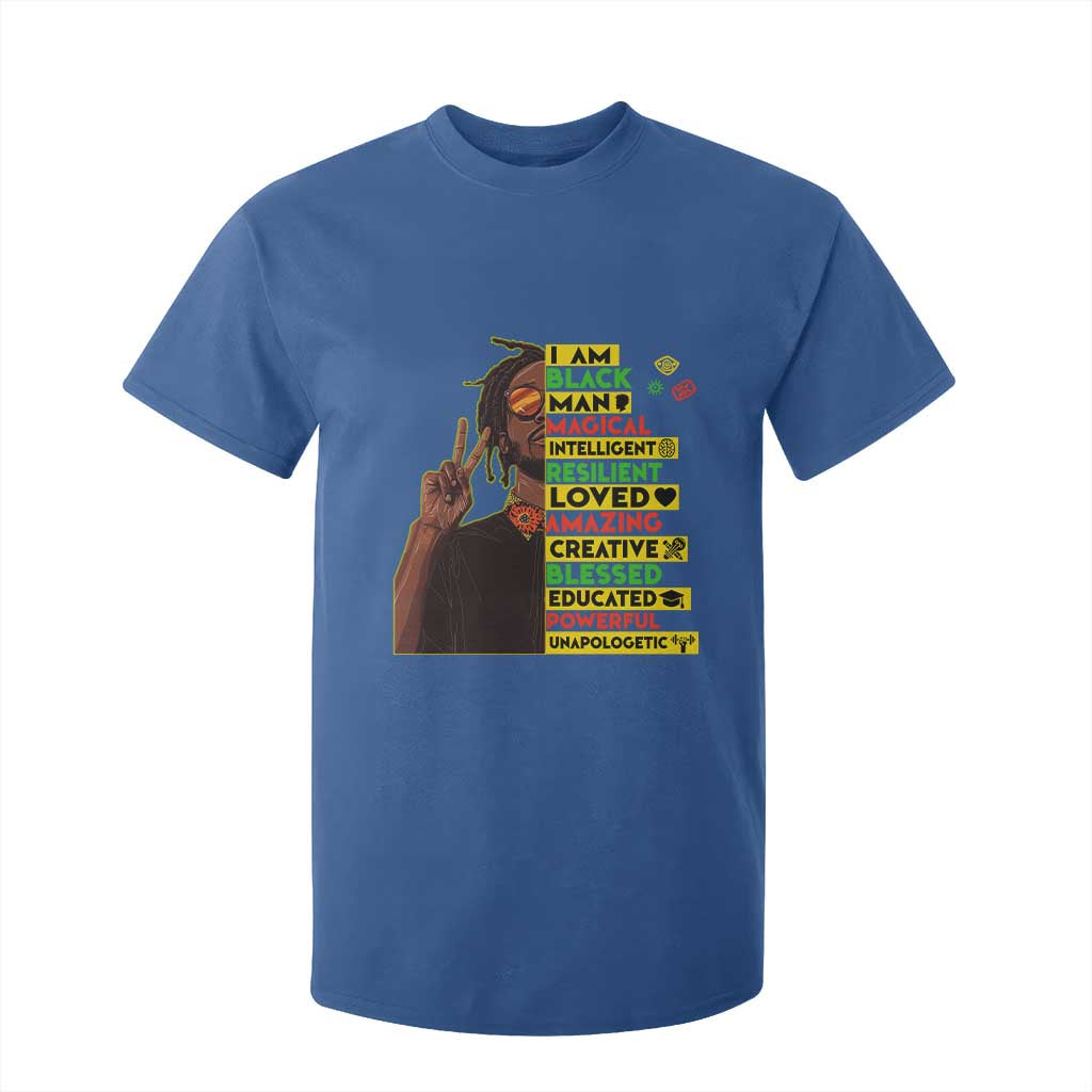 I Am Black Man With Locd T Shirt For Kid Cool African Pride Black History Month