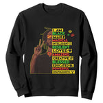 I Am Black Man With Locd Sweatshirt Cool African Pride Black History Month