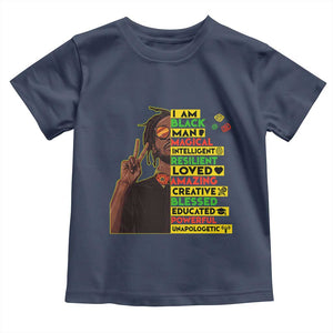 I Am Black Man With Locd Toddler T Shirt Cool African Pride Black History Month