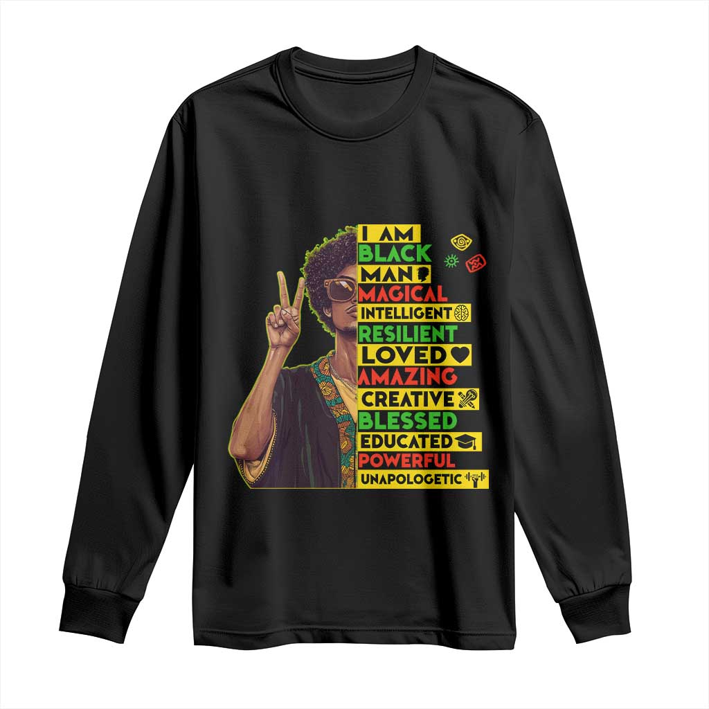 I Am Black Woman Afro Long Sleeve Shirt African American Pride Black History Month