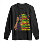 I Am Black Woman Afro Long Sleeve Shirt African American Pride Black History Month