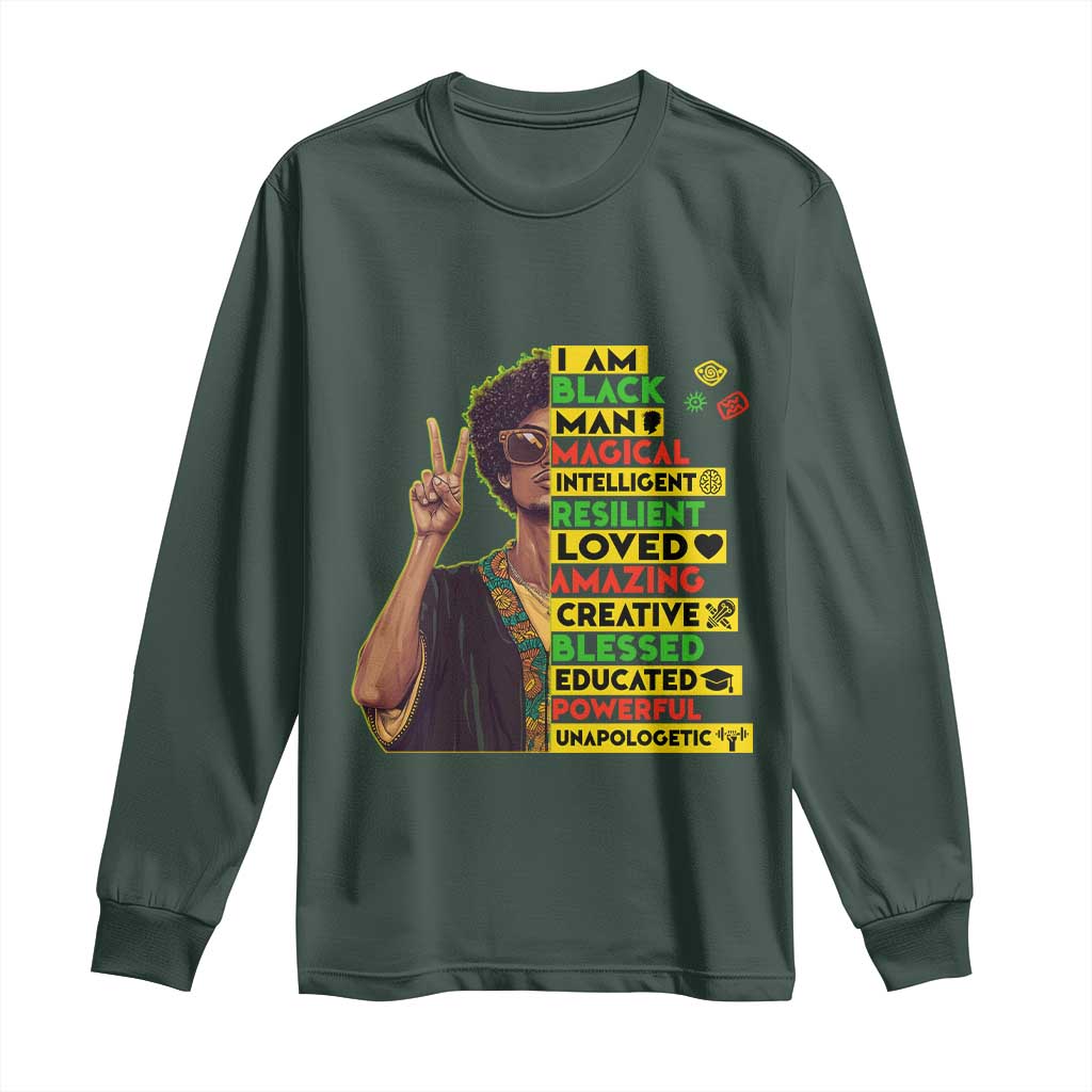 I Am Black Woman Afro Long Sleeve Shirt African American Pride Black History Month