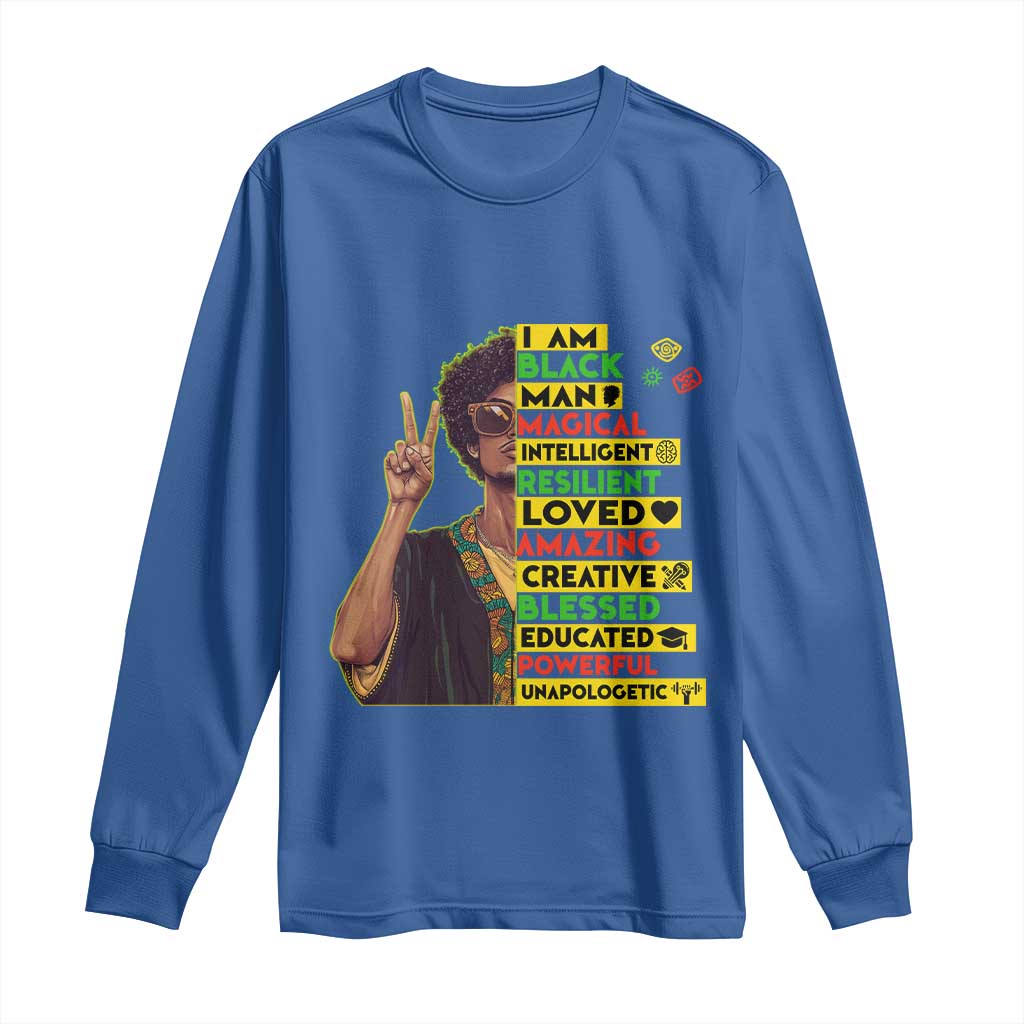 I Am Black Woman Afro Long Sleeve Shirt African American Pride Black History Month