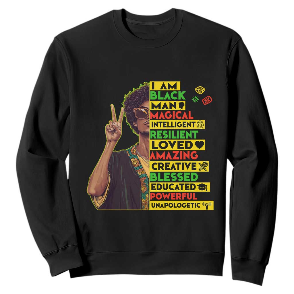 I Am Black Woman Afro Sweatshirt African American Pride Black History Month