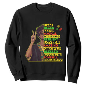 I Am Black Woman Afro Sweatshirt African American Pride Black History Month