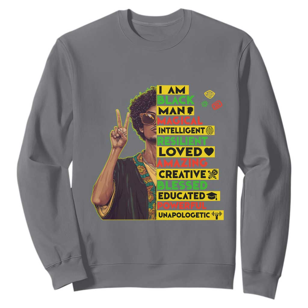 I Am Black Woman Afro Sweatshirt African American Pride Black History Month