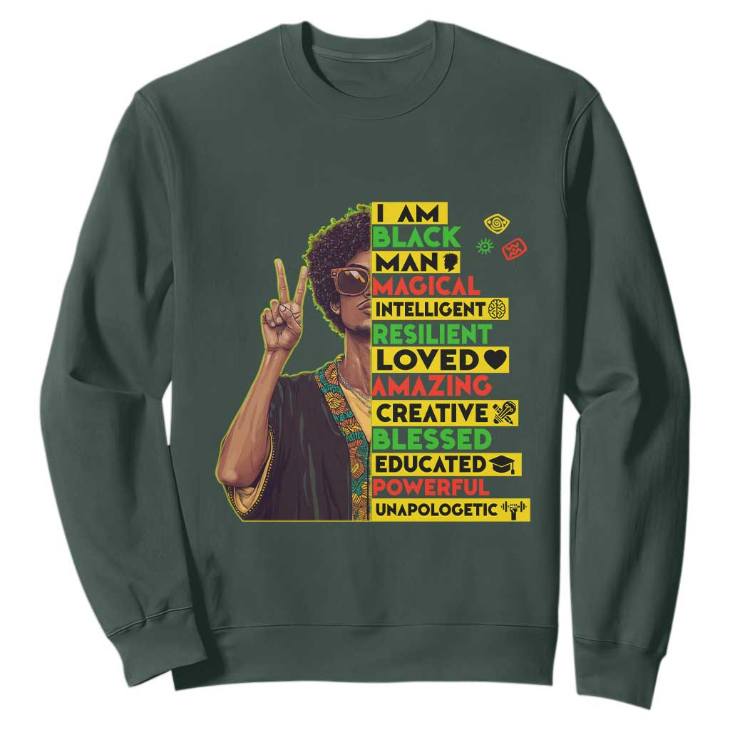 I Am Black Woman Afro Sweatshirt African American Pride Black History Month