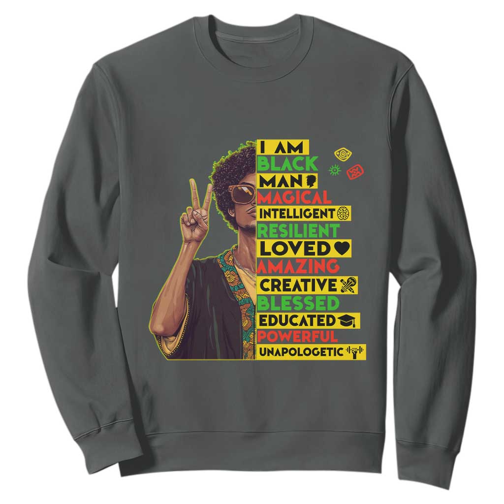 I Am Black Woman Afro Sweatshirt African American Pride Black History Month